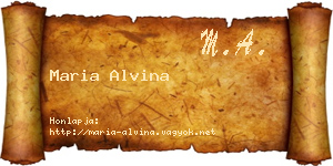 Maria Alvina névjegykártya
